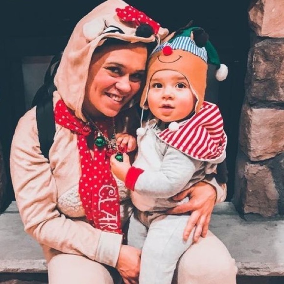 Felt Christmas reindeer hat pom-pom ear flap 12 m infant - Picture 4 of 5